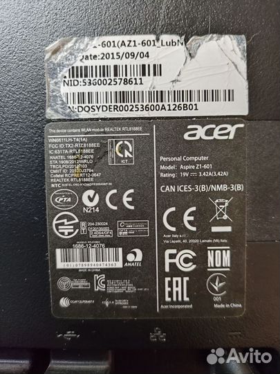 Моноблок Acer Aspire z1-601