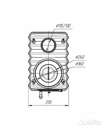 Печь дровяная чугунная Тайга Про