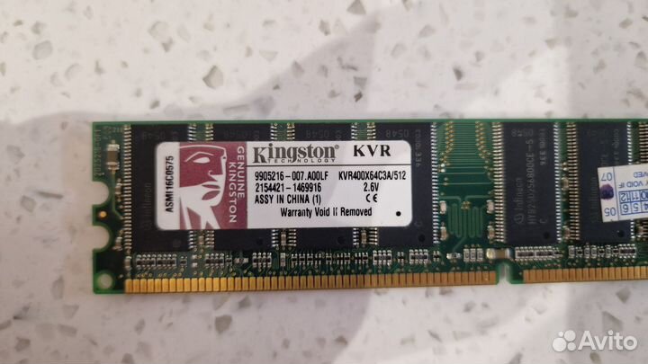Оперативная память Kingston Samsung DDR 512 Mb