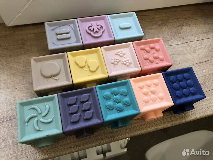 Мягкие резиновые силиконовые кубики числа