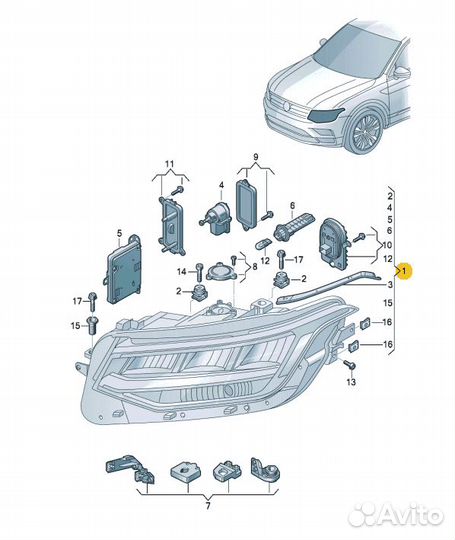 Фара левая/правая Volkswagen Tiguan 2