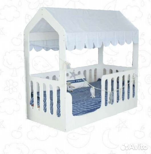 Кровать домик манеж (бортик 65 см)