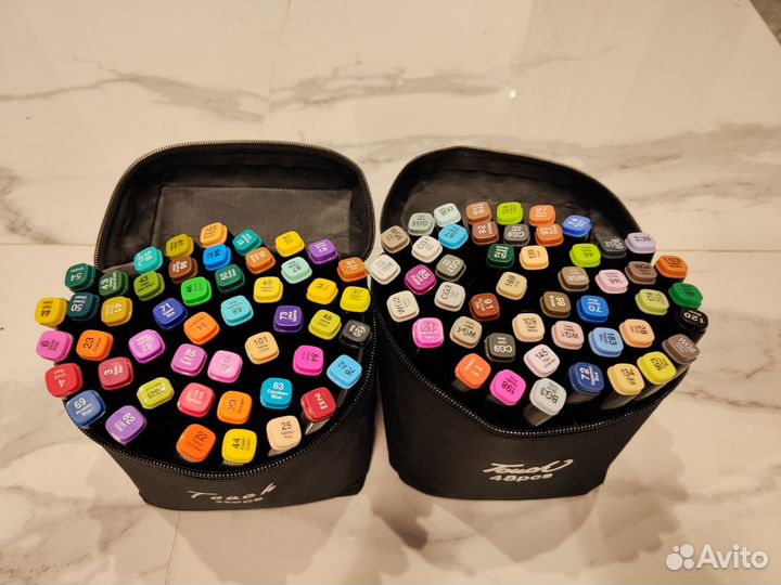 Наборы маркеров для скетчинга 48+48 шт