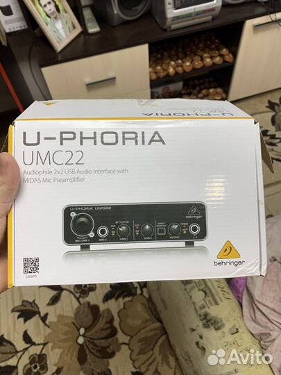 Студийный микрофон c1 behringer + звуковая umc22