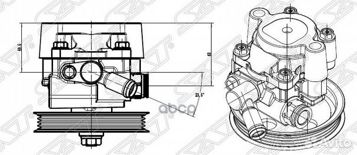 Насос гур toyota harrier MCU35/lexus RX300 03-0