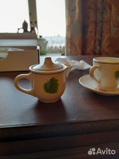 Миниатюрный чайный набор детский гжель