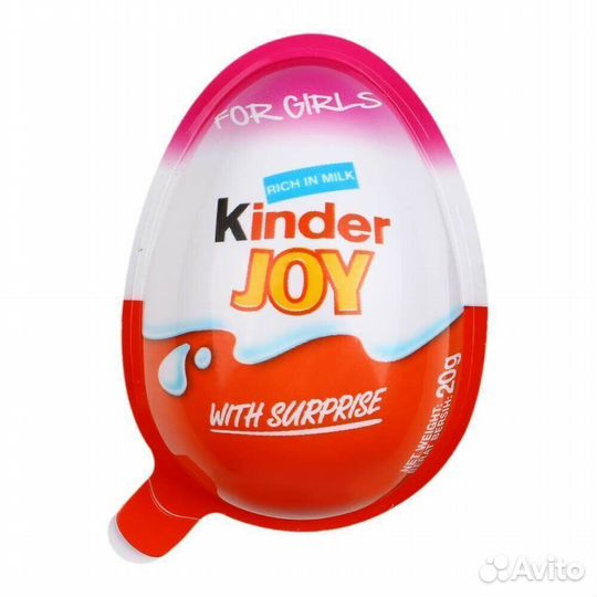 Опт - Шоколадное яйцо Kinder Joy для Девочек 20г
