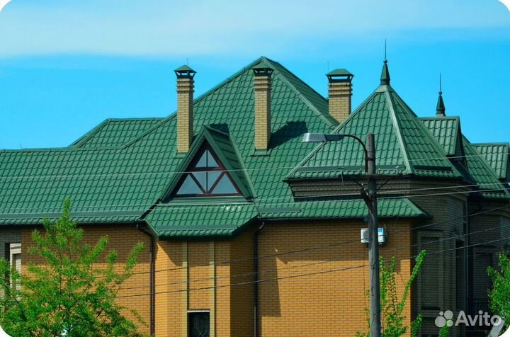 Металлочерепица Зеленый мох в размер