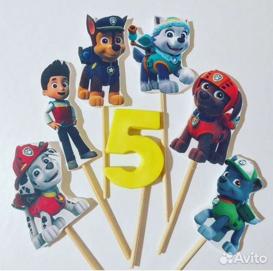 Топперы для торта и капкейки