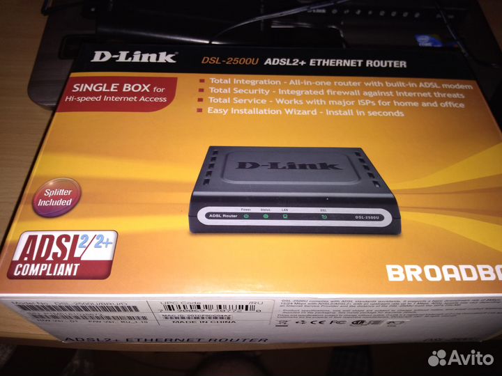 Adsl-модем маршрутизатор D-Link DSL-2500U