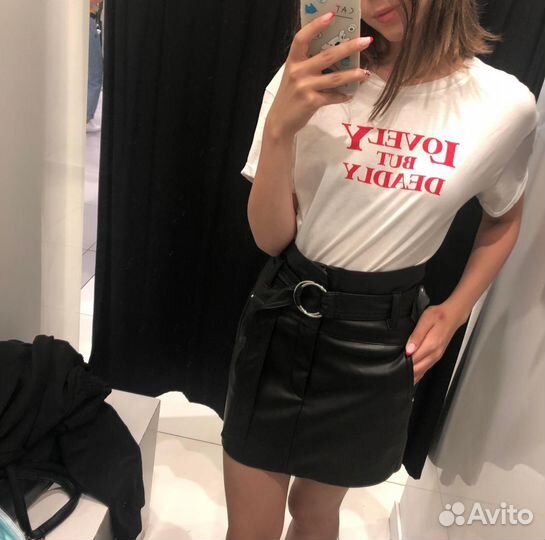 Кожаная юбка Bershka