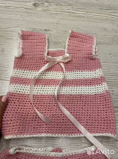 Вязаный костюм детский