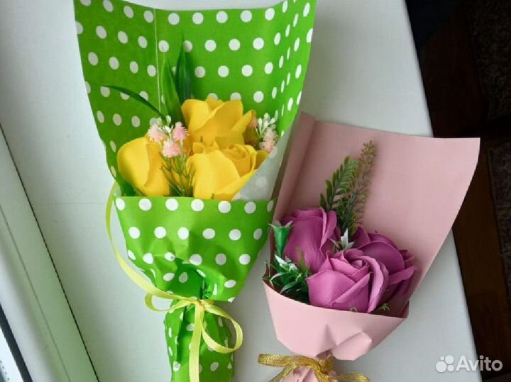 Букет из мыльных роз