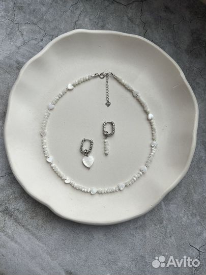 Серьги с натуральными камнями