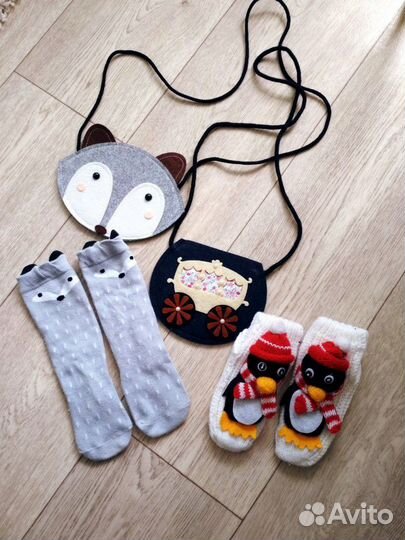 Детская фетровая сумочка и гольфы/носки