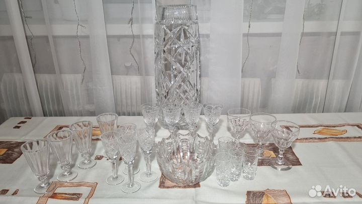 Посуда цветное стекло, хрусталь времен СССР