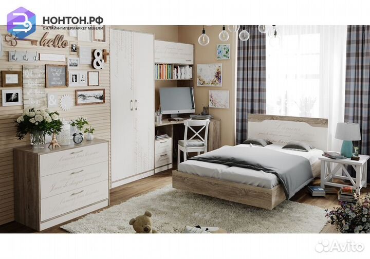 Спальный гарнитур Брауни №1 дуб сонома трюфель / ф