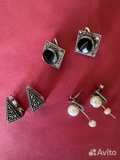 Серьги серебро