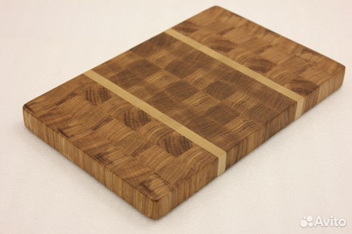 Дубовая торцевая разделочная доска ручная работа
