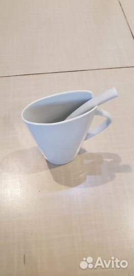 Кружка с трубочкой Чехия стекло