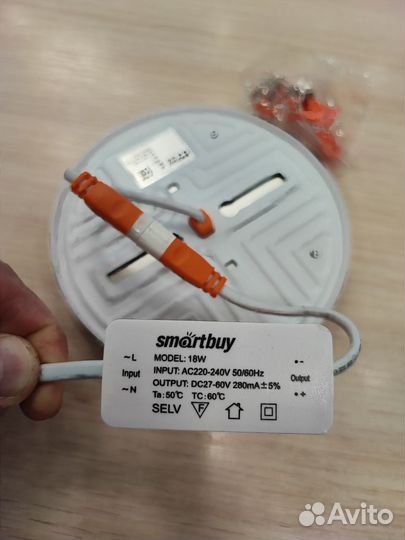 Светильник светодиодный безрамочный 18Вт Smartbuy