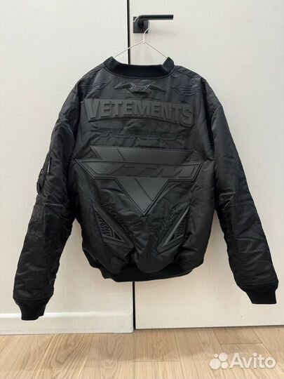 Vetements blackout racing bomber jacket