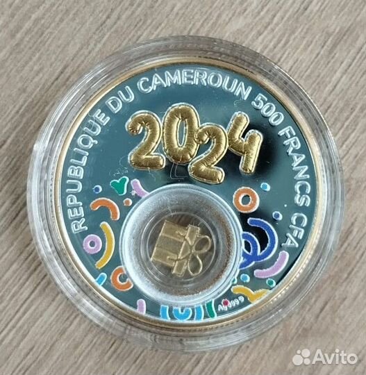 С днем рождения 2024г. 14,14г.ч. серебра. Камерун