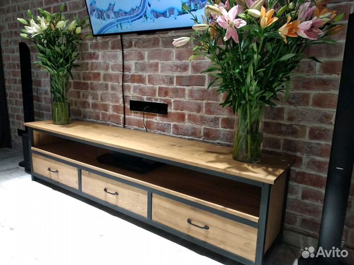 Тумба лофт под телевизор 