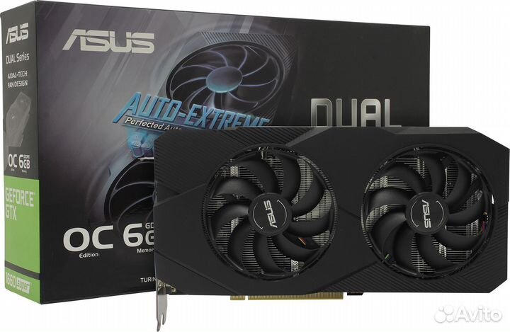 Видеокарта asus dual EVO dual-GTX1660S-A6G-EVO GeF