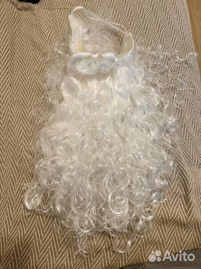 Борода деда мороза новая белая