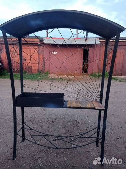 Мангал с крышей