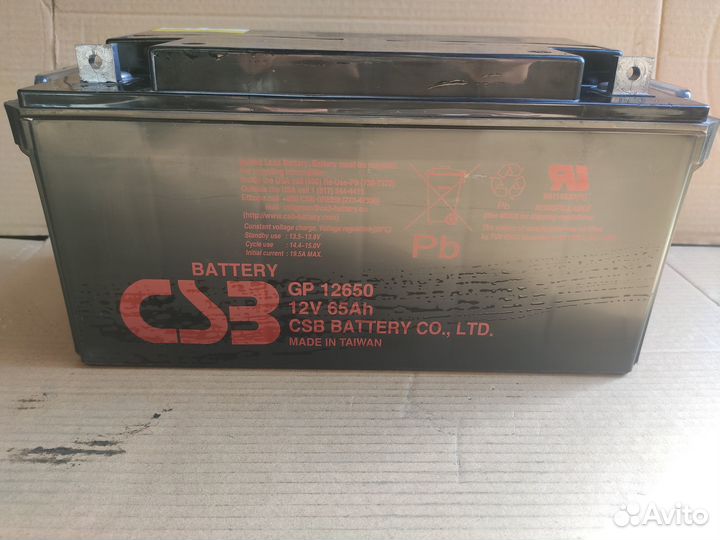 Новый Аккумулятор CSB GP12650 12v 65Ah
