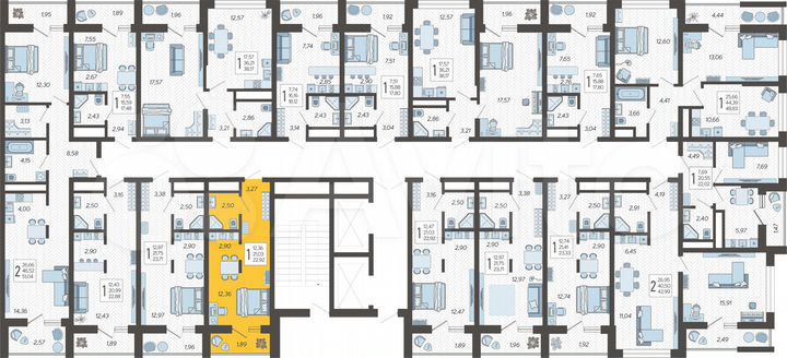 Квартира-студия, 22,9 м², 11/19 эт.