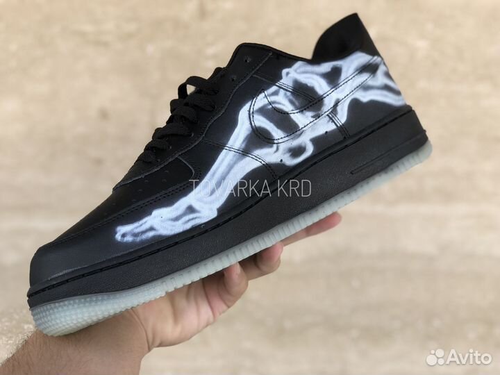 Кроссовки Nike Air Force 1 Black Skeleton