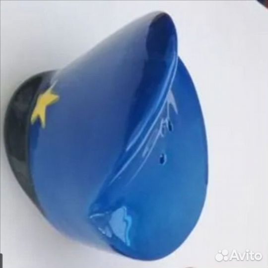 Солонка керам. - Фуражка шерифа, ложки.мал.декор