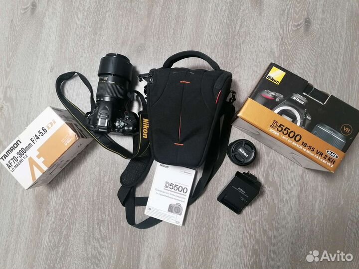 Фотоаппарат nikon D 5500 + 2 объектива