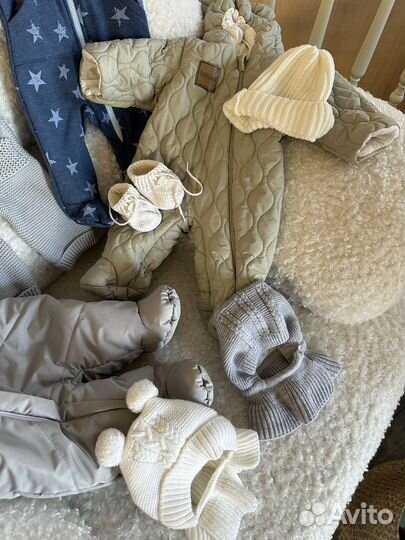 Зимние вещи для новорожденного пакетом