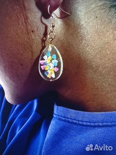 Серьги из эпоксидной смолы