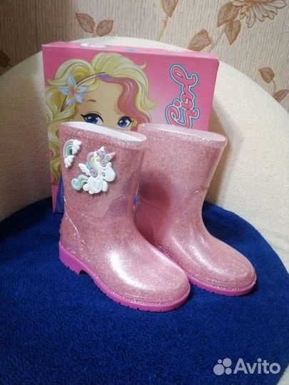 Сапоги резиновые для девочки 23 размер