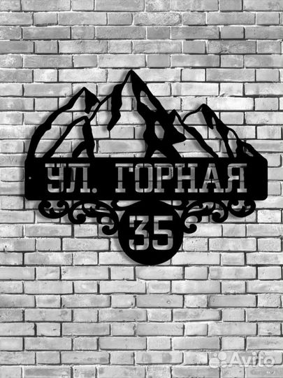 Адресные таблички из металла