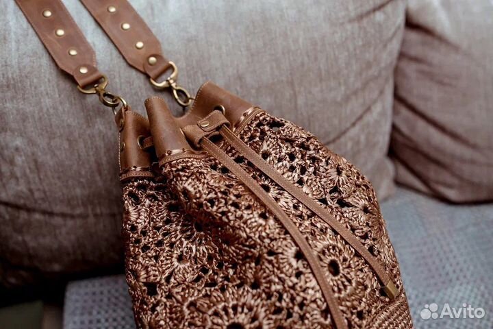 Сумка из рафии ручная работа