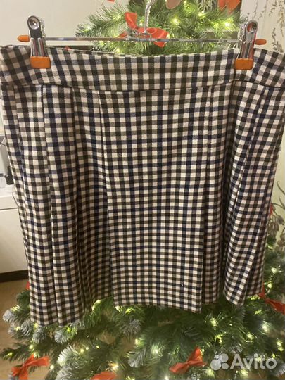 Юбка в складку mango, блузка с бантом zara