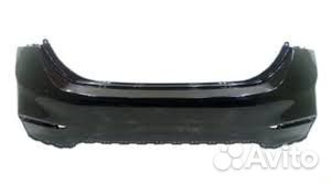 Бампер задний Хендай Солярис 2 с 2017 черный MZH