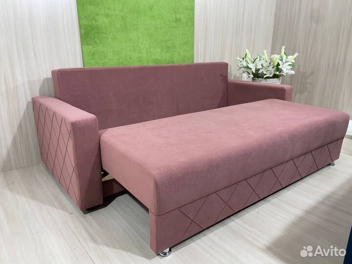 Диван еврокнижка с подлокотниками