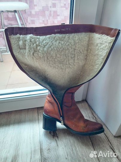 Сапоги зимние женские 37(натуральные кожа и мех)