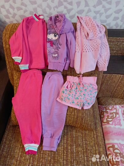 Большой пакет вещей на девочку 92