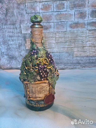 Бутылка для вина ручной работы