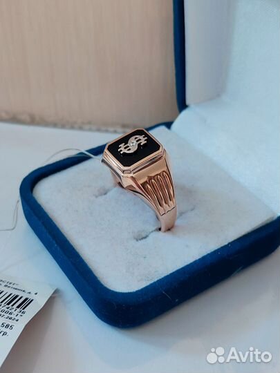 Новая золотая печатка 585 пробы, р.23, вес 7,59гр