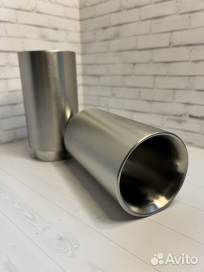 Насадка на выхлоп 76мм прямая матовая