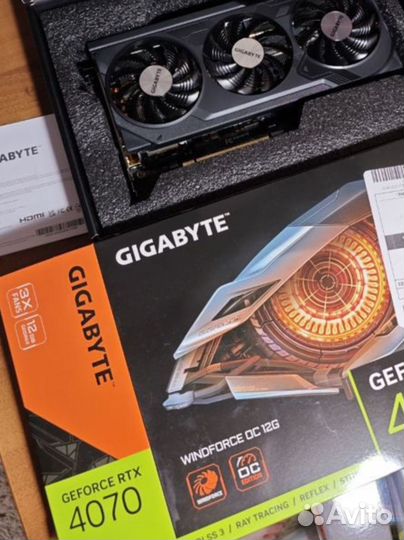 Видеокарта Gigabyte GeForce RTX 4070 Windforce OC